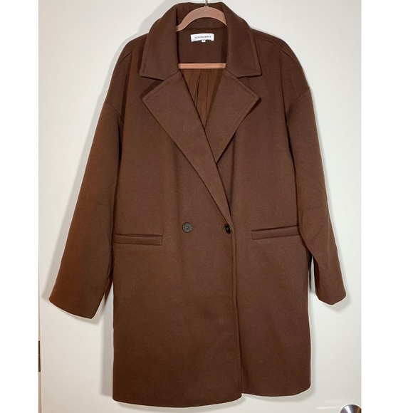 WeWoreWhat Coat Oversized Faux Wool Jacket - Picture 3 of 11